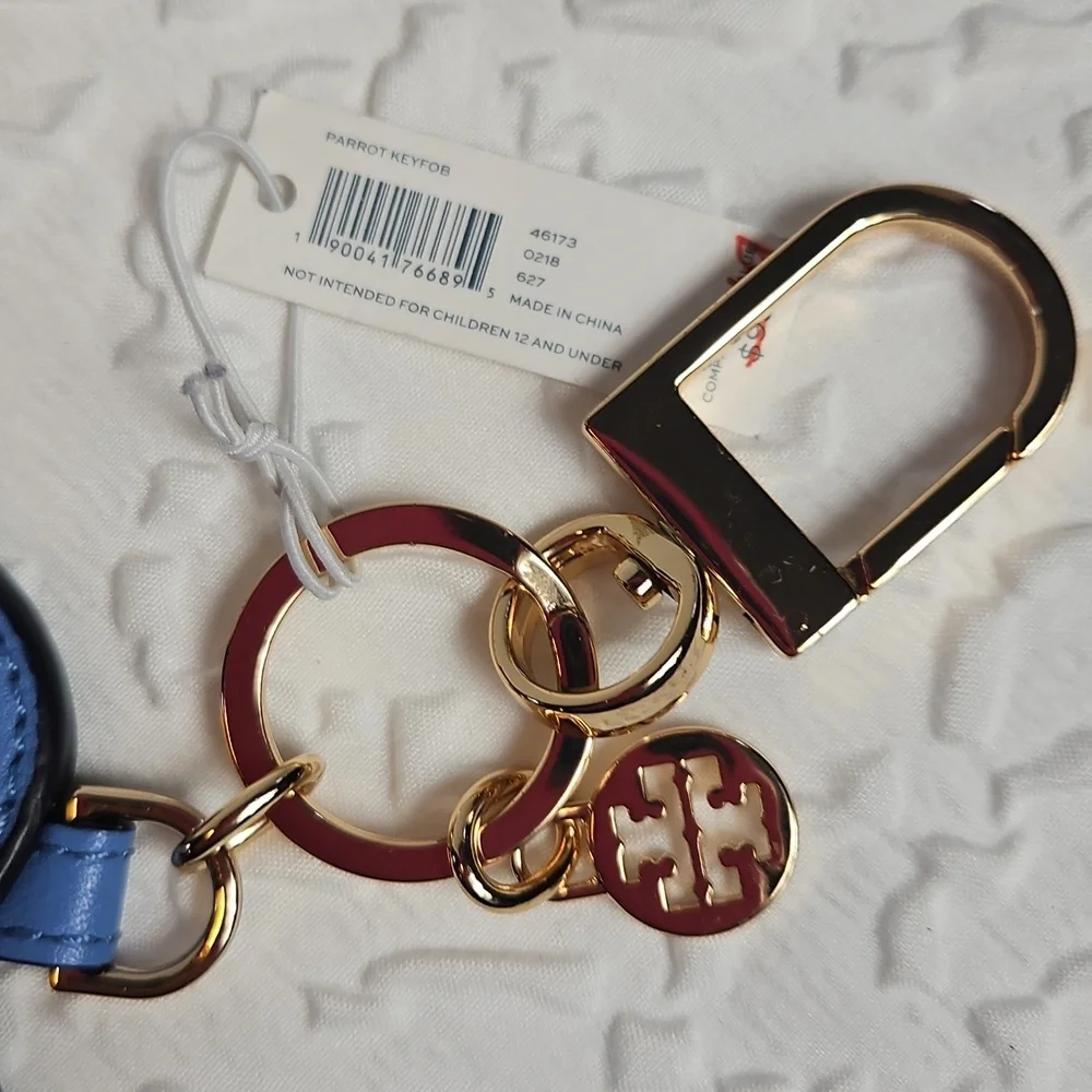 TORY BURCH PARROT KEYFOB/ PURSE CHARM